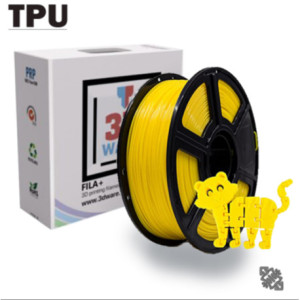 Filament 3D FILA+ Flexible TPU Jaune 1.75mm 1kg