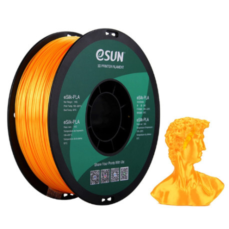 eSUN Silk Filament 3D PLA Dark Yellow 1.75mm 1kg