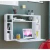 Bureau mural suspendu modern en blanc