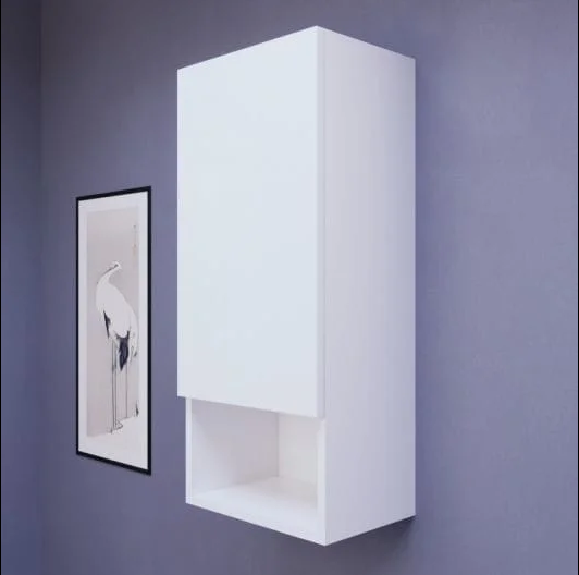Armoire suspendue blanc modern en bois