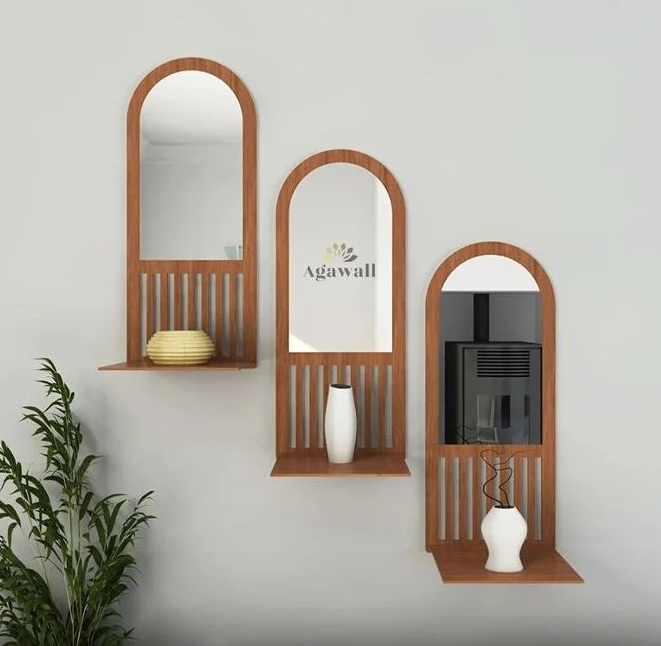 3 miroir ovale avec étager design modern