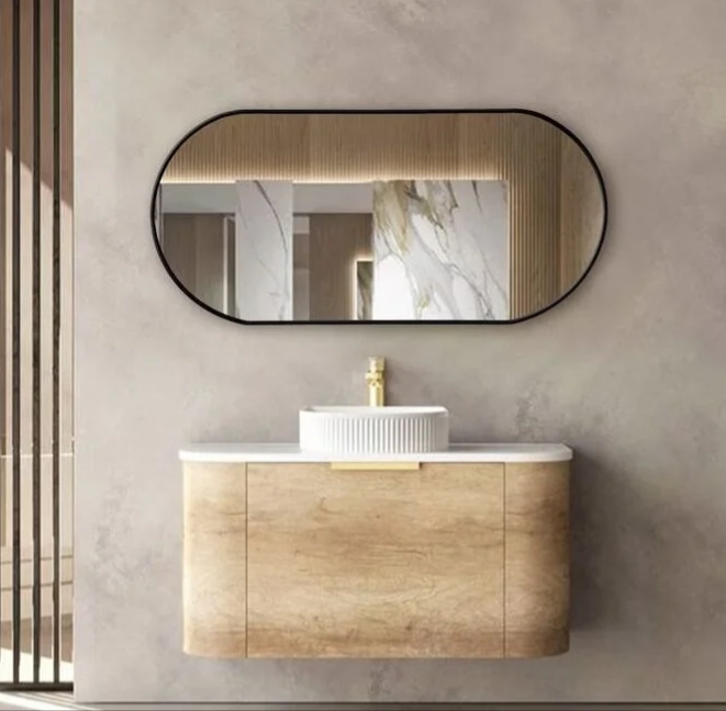 Miroir ovale luxe Miroir de salle de bain .