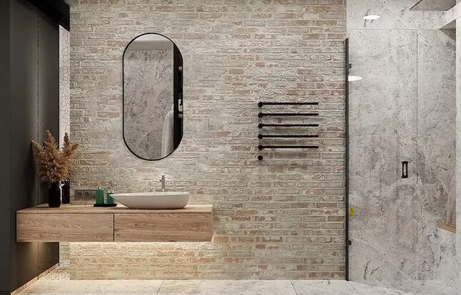 Miroir ovale luxe Miroir de salle de bain .