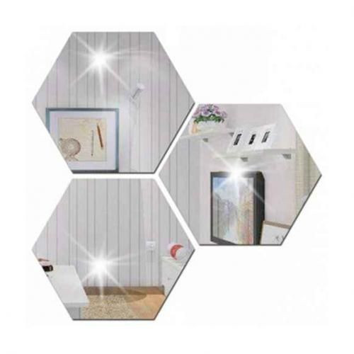 miroir Lina hexagonal 3 pièce de décoration