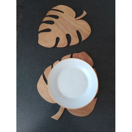 Sous tasse  LINA -style Plume en bois