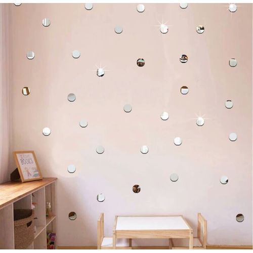 Lina -10 pièces miroir Cerle de décoration  en taille de 8 cm