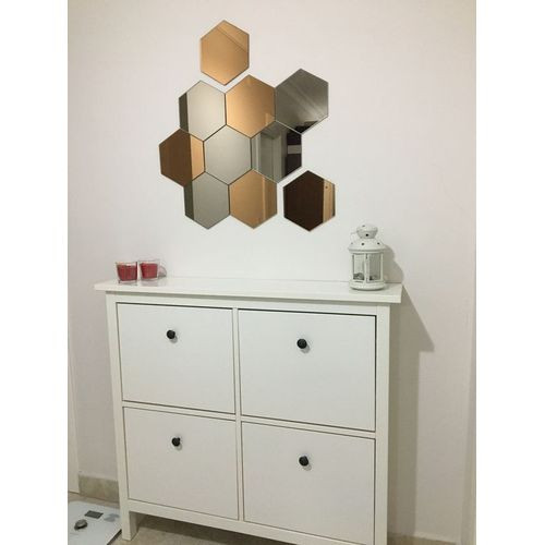 MIROIR MOSADAS HEXAGON M1 (5 Doré et 5 Argenté ) de 22*18