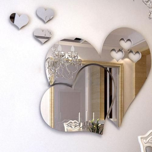 MIRROR LOVE HEARTS WALL 30*18