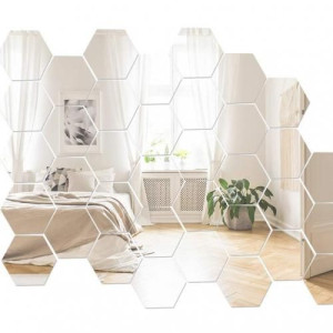 10 Pcs de miroir Abdo hexagonal de décoration