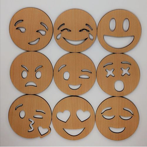 Emoji  Abdo 9 pièces en bois
