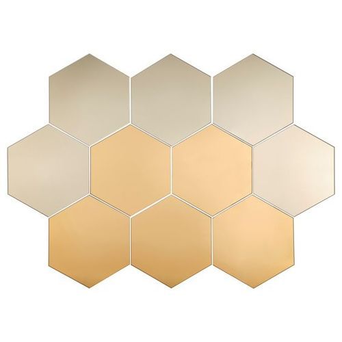 MIROIR Abdo MOSADAS HEXAGON M1 (5 Doré et 5 Argenté ) de 22*18