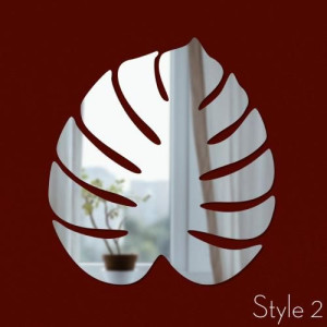 Abdo - Pack de 3 style plume Miroir  argenté