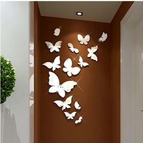 MIROIR ABDO PAPILLON  ARGENTE (14 pièces)