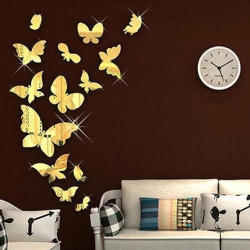 MIROIR ABDO PAPILLON (14 pièces) Doré