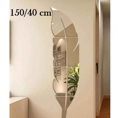 GRAND MIROIR ABDO MURAL PLUME DE PIGEON 150 / 40 cm