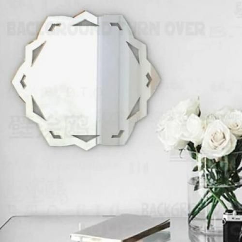 ABDO-miroir de décoration argenté 21 cm