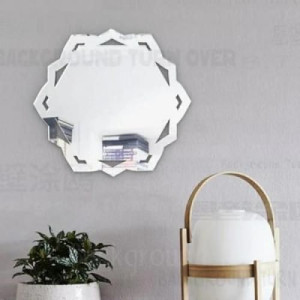 ABDO-miroir de décoration argenté 21 cm