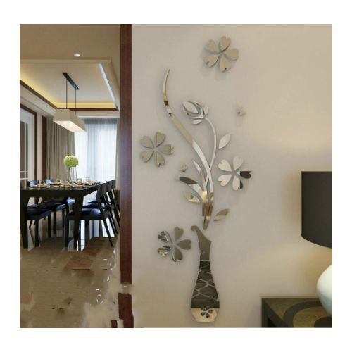 MIROIR ABDO ARGENTE -VASE DES FLEURS M1
