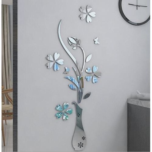MIROIR ABDO ARGENTE -VASE DES FLEURS M1