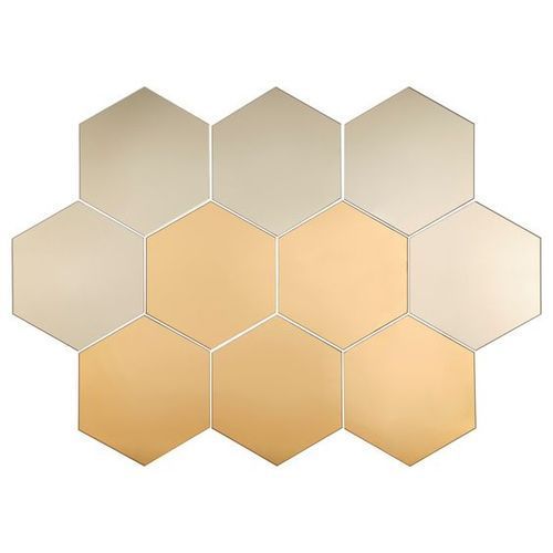 MIROIR MOSADAS HEXAGON M1 (5 Doré et 5 Argenté ) de 22*18
