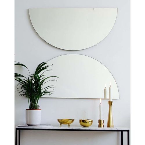 Miroir Rond Demi-lune Décoratif Deux Pièces Cercle Miroir Design