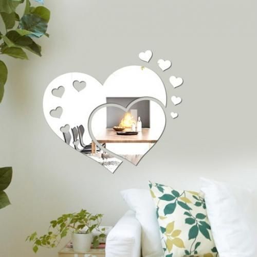 Miroir Style Coeur En Argente M4
