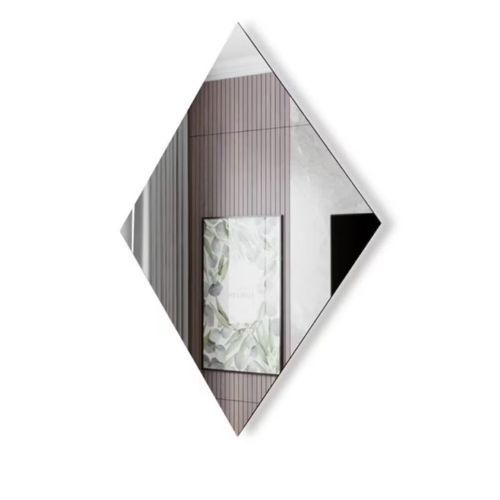 ❤ Miroir Carre De Decoration Argent 3Pcs ❤