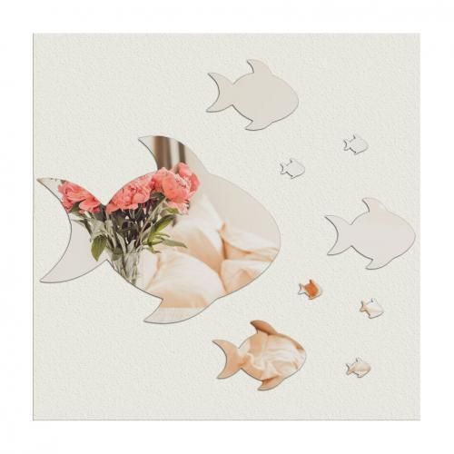 Décoration Chambre D'enfant 9Pcs Fish Argente