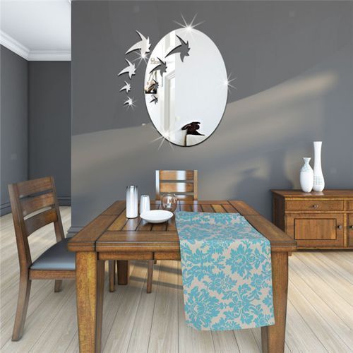 Miroir Decoration Cercle Argente Design