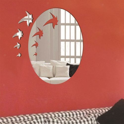 Miroir Decoration Cercle Argente Design
