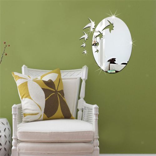 Miroir Decoration Cercle Argente Design