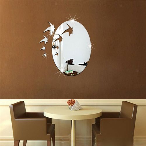 Miroir Decoration Cercle Argente Design