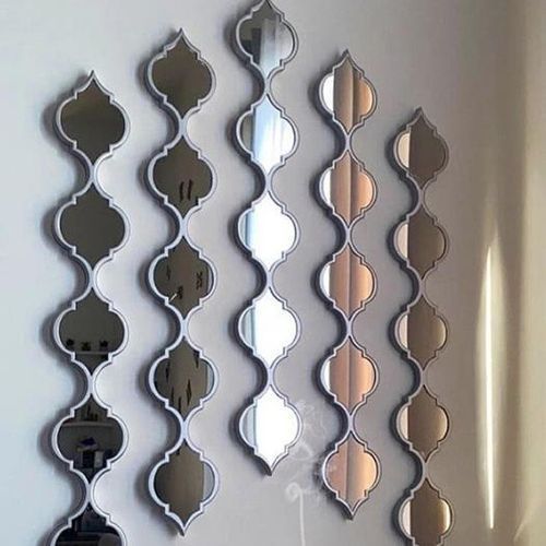 flute MIROIR gris metalisé DÉCORATION  pour salon marocain