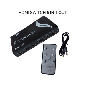 Switch HDMI 5-en-1 Full HD/ Slection Facile des Entres