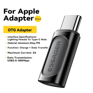 Adaptateur Essager OTG / Lightning vers USB Type C, Charge Rapide 20W