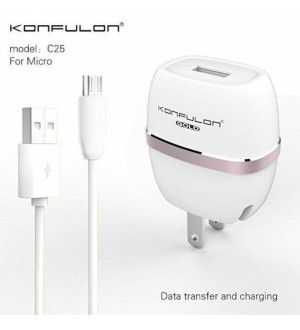 Chargeur USB Konfulon Micro C25 1.0A + Micro Cble