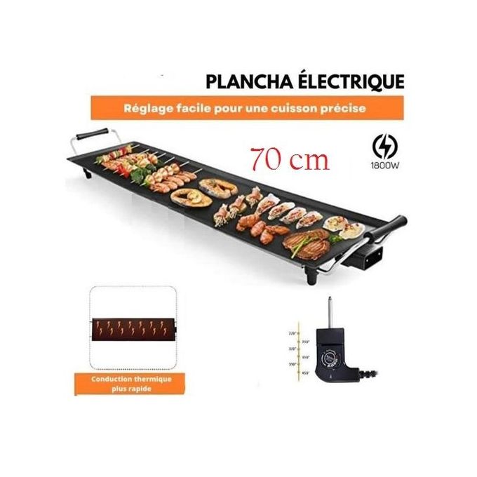 planche de cuisson 70cm antiadhésif électrique 1600w