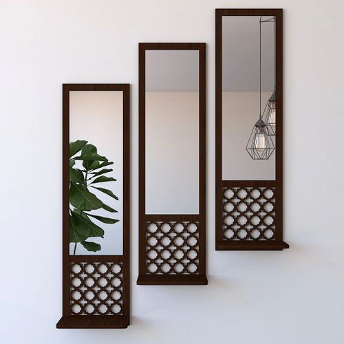 Miroir mural long marocain design - set de 3 miroir