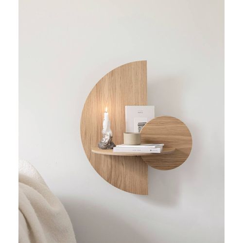 Etagère murale chen demi cercle avec rangement caché