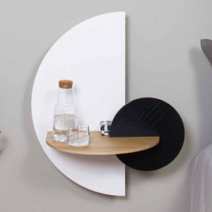 Table de chevet modulaire moderne en contreplaqué Design élégant et polyvalent