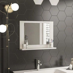 Grand miroir de salle  de luxe blanc miroir