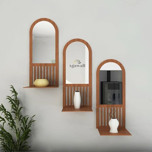 3 miroir  ovale avec étager design modern