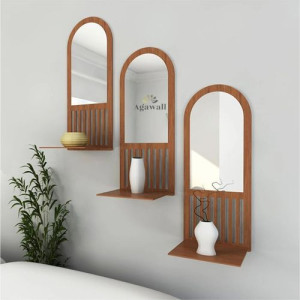3 miroir  ovale avec étager design modern