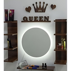 Miroir Hollywood avec LED et 9 etager de rangements