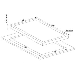 Plaques de cuisson en Verre trempé avec 4 brûleurs à gaz Noir 60 cm / Table de Cuisson