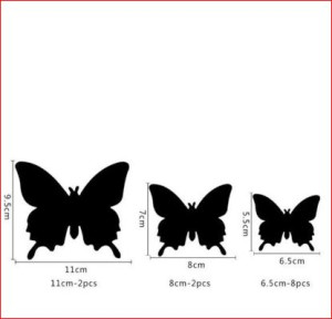 20pcs papillon noir