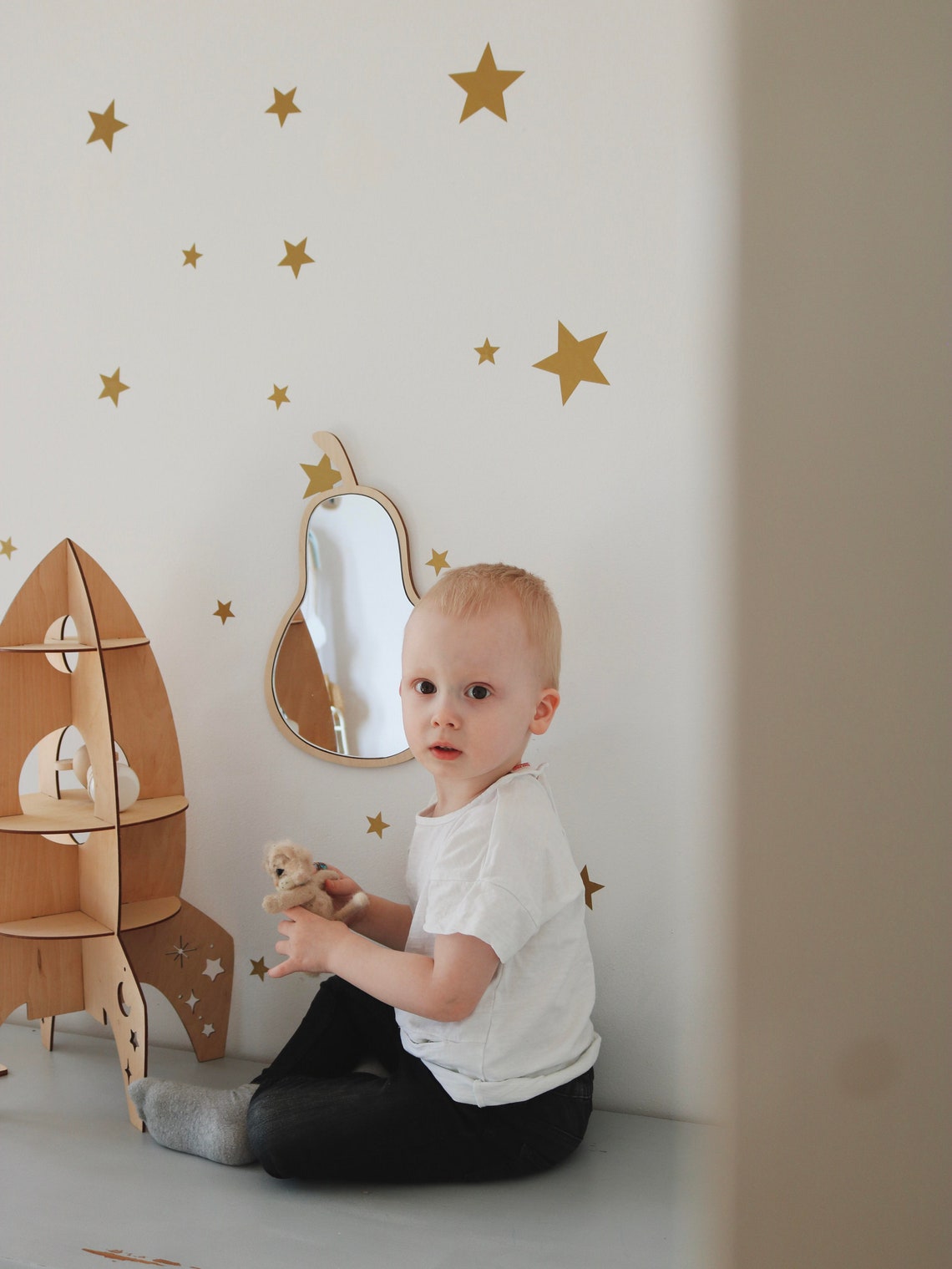 3Miroir de chambre pour enfants, forme de poire, miroir de sécurité, miroir pour chambres d'enfants