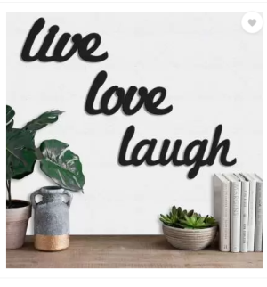 لوحات ديكور - "Live Love Laugh"-30cm