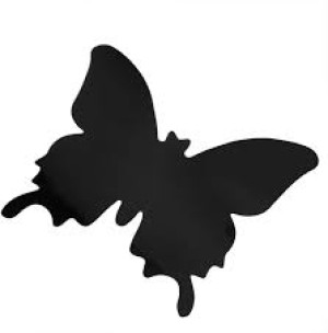 12 pcs papillon noir en bois décoration mural