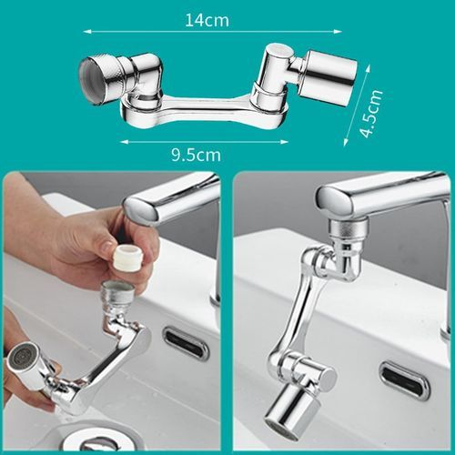 Robinet De Filtre Anti-éclaboussures Multifonction Rotatif 1080 ° INOX